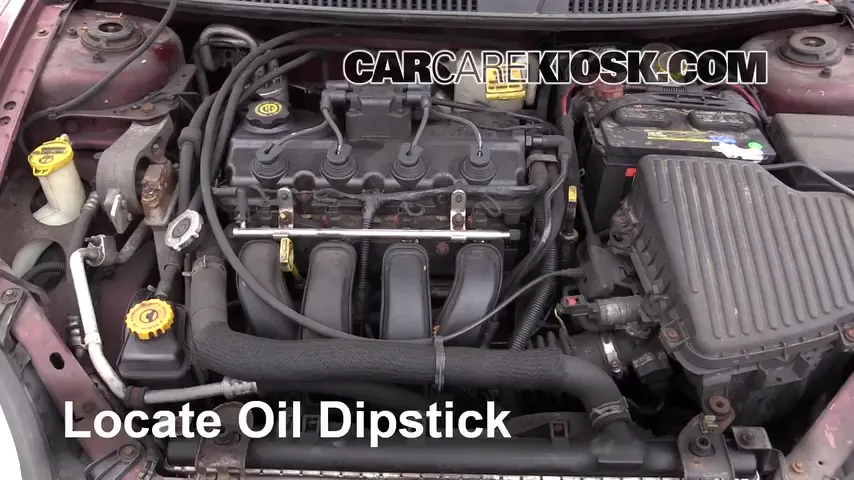 2002 Dodge Neon SE 2.0L 4 Cyl. Aceite Controlar nivel de aceite